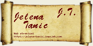 Jelena Tanić vizit kartica